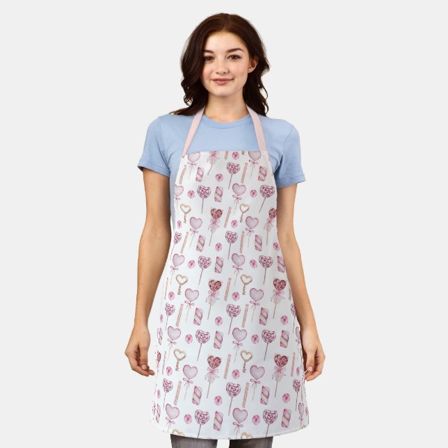 Sweet Hearts Pattern Apron (Worn)