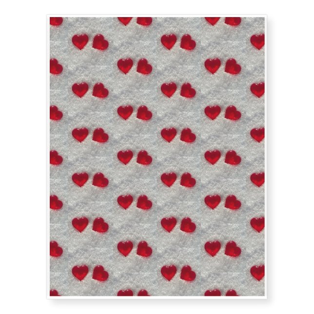 sweet hearts, pattern temporary tattoos (Front)
