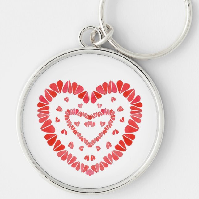 SWEET HEARTS Premium Round Keychain (Front)
