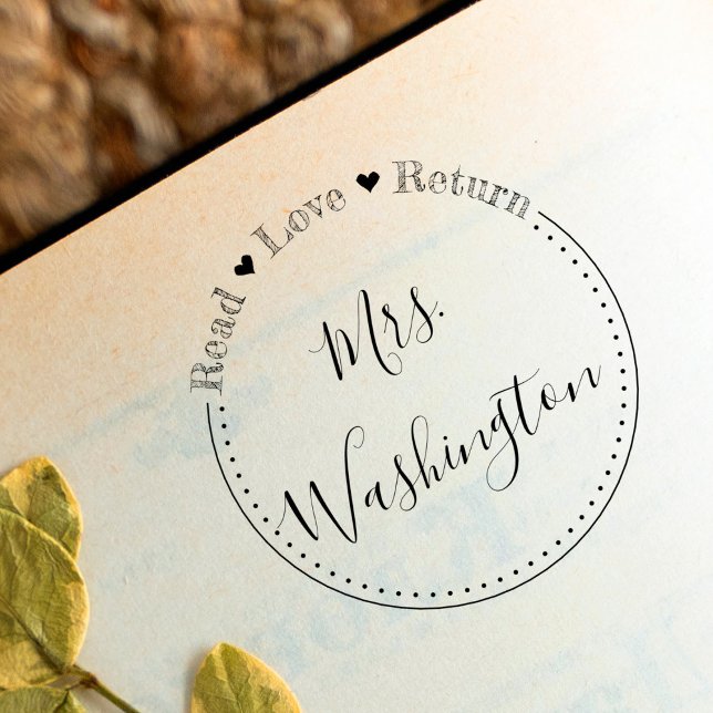 Sweet Hearts Read Love Return Teacher's Book Rubber Stamp (Creator Uploaded)