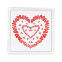 Tray Acrylic Hearts