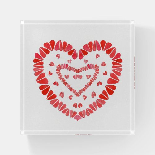 SWEET HEARTS Square Paperweight