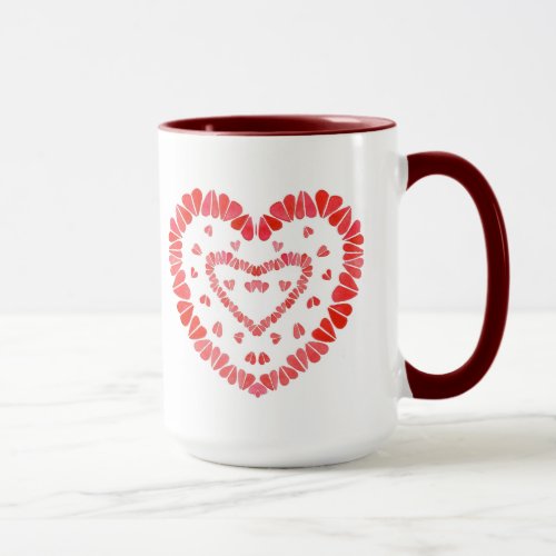 SWEET HEARTS Tall Maroon Combo Mug