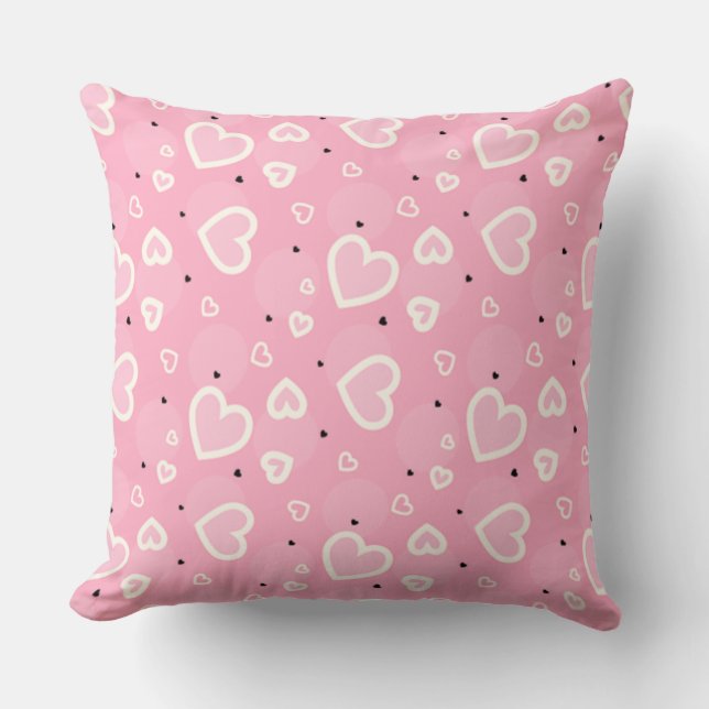 Sweet Hearts Valentine Throw Pillow (Front)