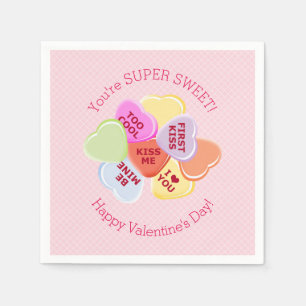 Sweet Hearts Valentines Candy Napkins
