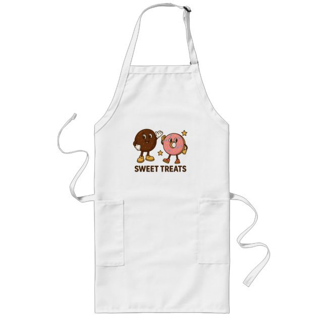 Sweet Heroes – Cookie & Donut’s Delicious Adventur Long Apron (Front)