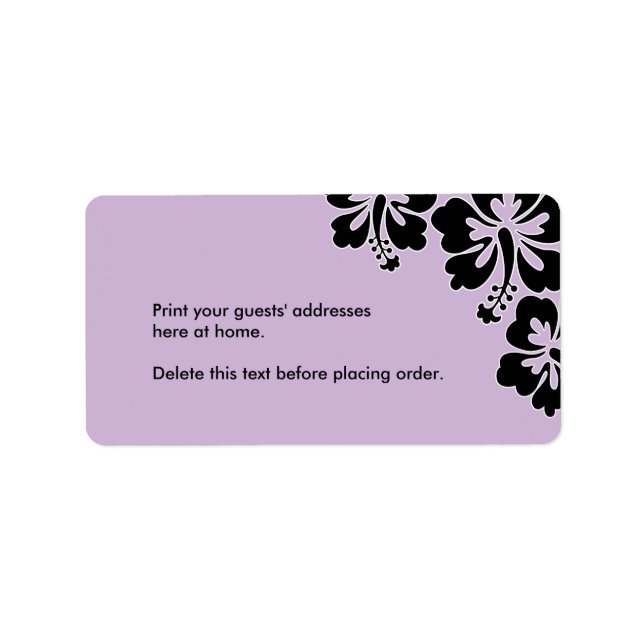 Sweet Hibiscus Wedding Custom Address Label (Front)