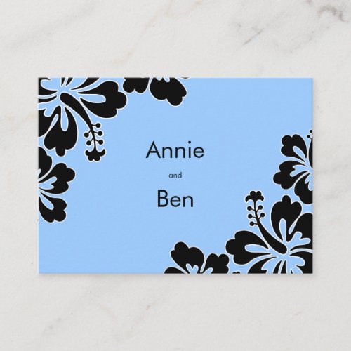 Sweet Hibiscus Wedding Directions Card Business Card
