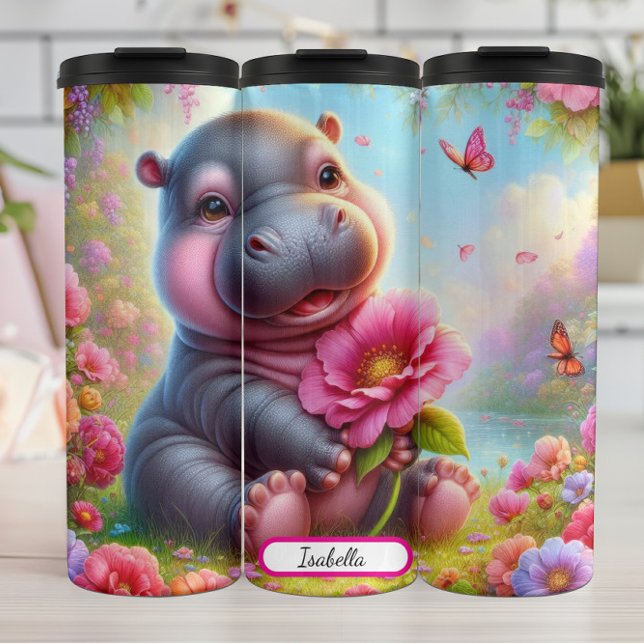 Sweet Hippo: Butterfly Garden Bliss Thermal Tumbler (Creator Uploaded)