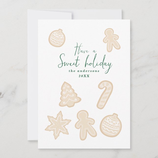 Sweet holiday gingerbread family Christmas (Front)