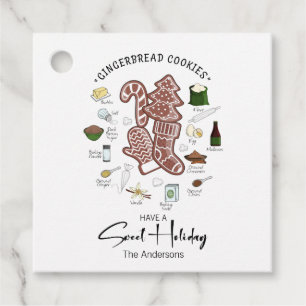 Sweet Holiday Gingerbread Holiday Favor Tags