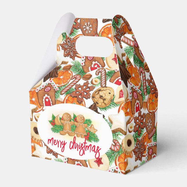 Sweet Holiday Treats  Favor Boxes (Front Side)