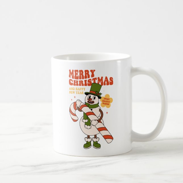 Sweet Holiday Wishes - A Candy Cane Christmas Coffee Mug (Right)