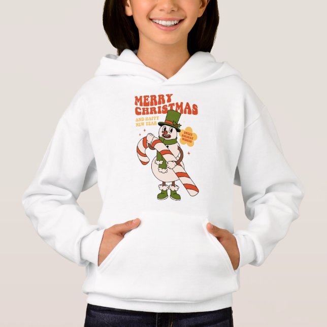 Sweet Holiday Wishes - A Candy Cane Christmas Hoodie (Front)