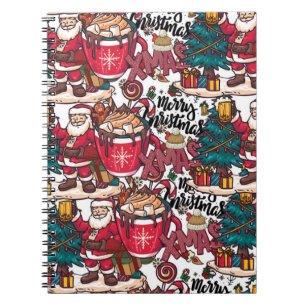 Sweet Holiday Wishes - cute merry christmas Notebook