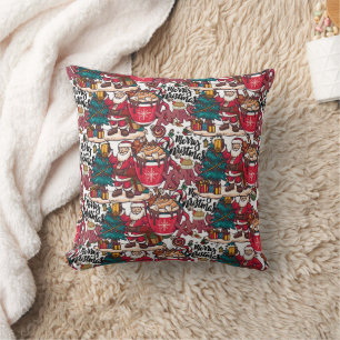 Sweet Holiday Wishes - cute merry christmas Throw Pillow