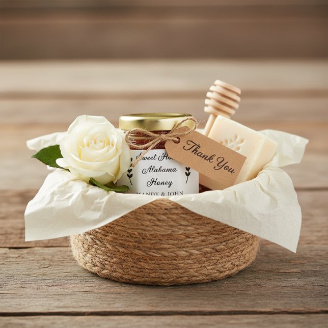 Sweet Home Alabama Honey Personalized Minimalist  Honey Jar Favors (Creator Uploaded)