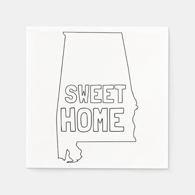 Sweet Home Alabama Paper Napkins (Front)