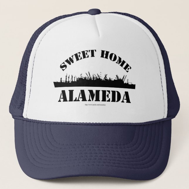 Sweet Home Alameda Funny Battleship Logo Trucker Hat (Front)