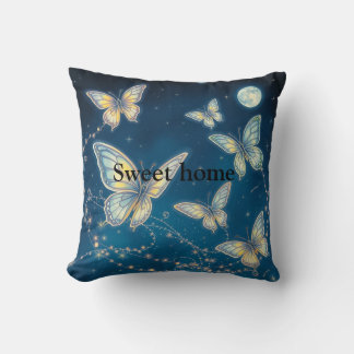 Sweet Home Butterfly Throw Pillow – Dreamy Night S