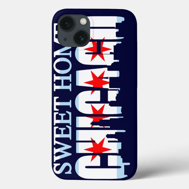 Sweet Home Chicago Flag Skyline Case-Mate iPhone Case (Back)
