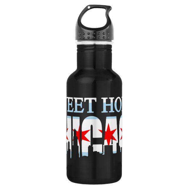 Sweet Home Chicago Water Drink Bottle (Front)