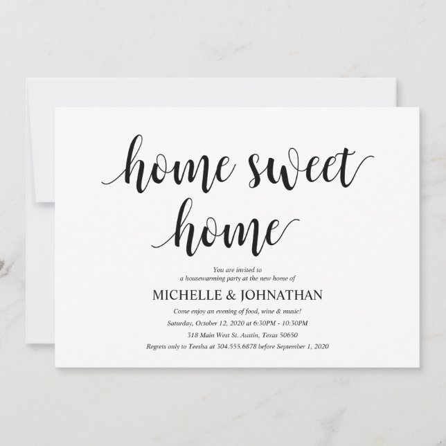 Sweet home Housewarming party invitation cards (Front)