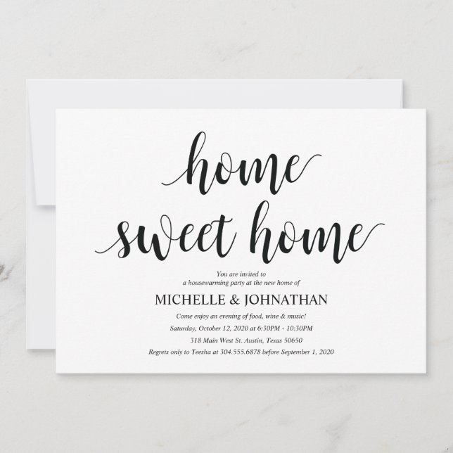 Sweet home Housewarming party invitation cards (Front)