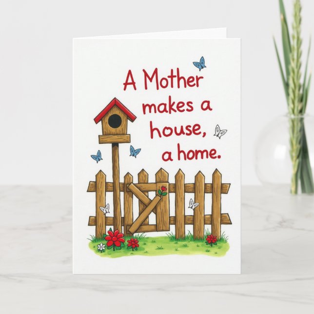 Sweet Home Mothers Day Card (Front)
