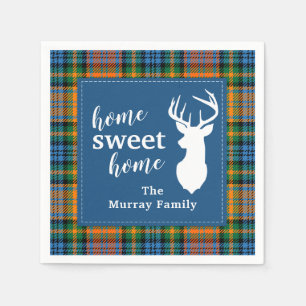 Sweet Home Tartan Clan Murray Personalized Plaid Napkins