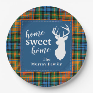 Sweet Home Tartan Clan Murray Personalized Plaid Paper Plates