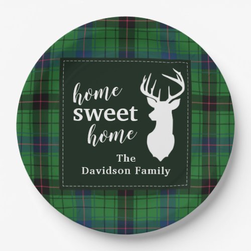 Sweet Home Tartan Davidson Personalized Plaid Paper Plates