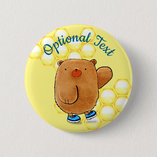 Sweet Honey Bear Button (Front)