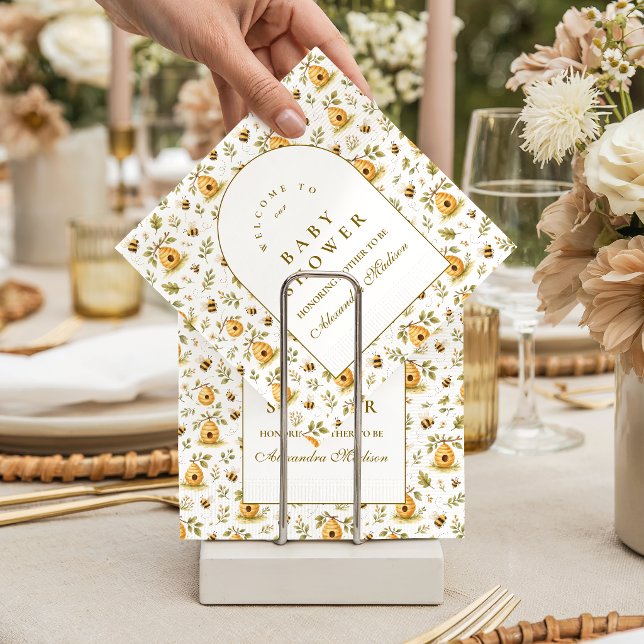 Sweet Honey Bee Baby Shower Napkins (Creator Uploaded)