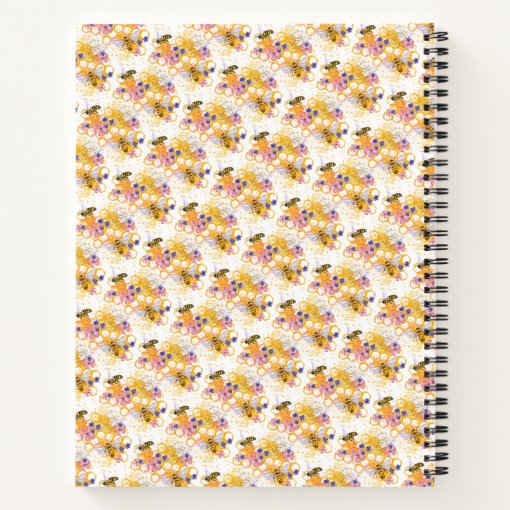 Sweet Honey Bee Floral Honeycomb Notebook | Zazzle