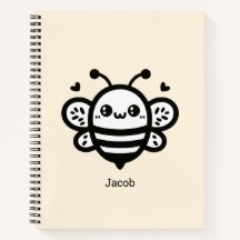 Sweet Honey Bee - Kawaii Nursery Line Art