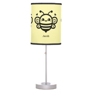 Sweet Honey Bee - Kawaii Nursery Line Art Table Lamp
