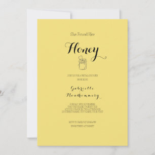 Sweet Honey Jar Butter Yellow She Found Her Honey Invitation