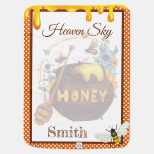 Sweet Honeybee Baby Shower Baby Blanket