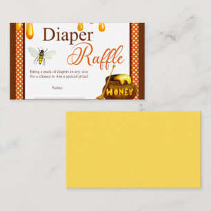 Sweet Honeybee Baby Shower Diaper Raffle Note Card