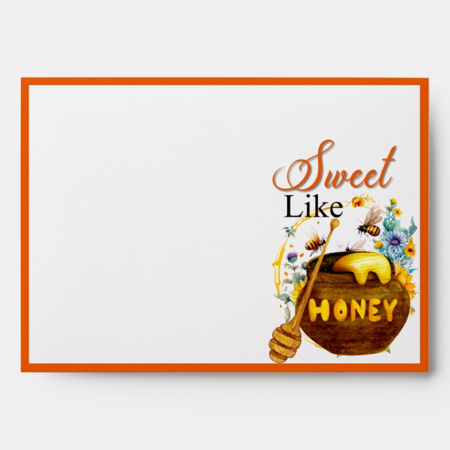 Sweet Honeybee Baby Shower  Envelope (Front)