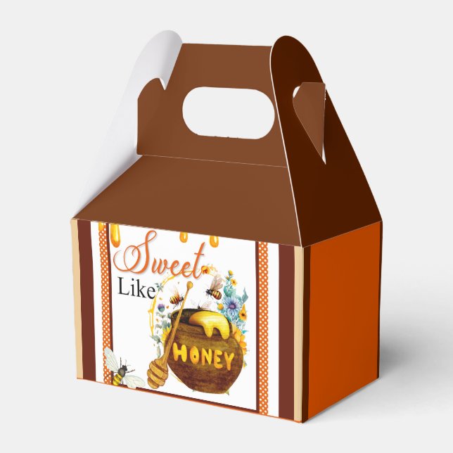 Sweet Honeybee Baby Shower  Favor Boxes (Front Side)