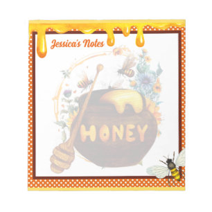 Sweet Honeybee Baby Shower Notepad