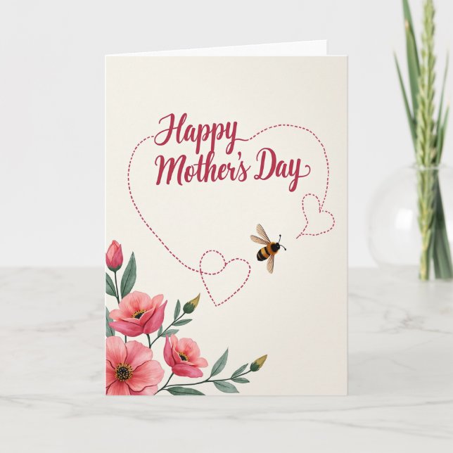 Sweet Honeybee Mothers Day Card (Front)