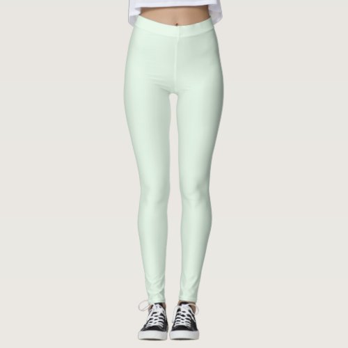 Sweet Honeydew Melon Solid Color Leggings