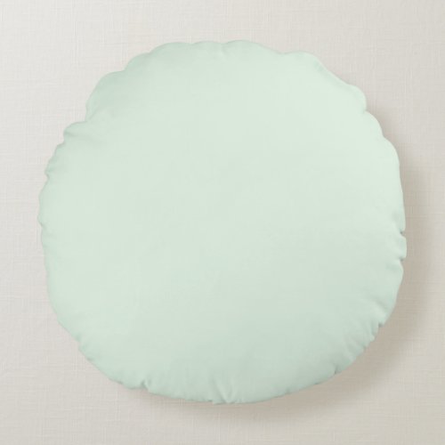 Sweet Honeydew Melon Solid Color Round Pillow
