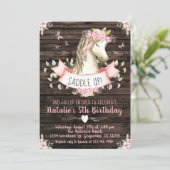 Sweet Horse Birthday Party Invitation (Standing Front)