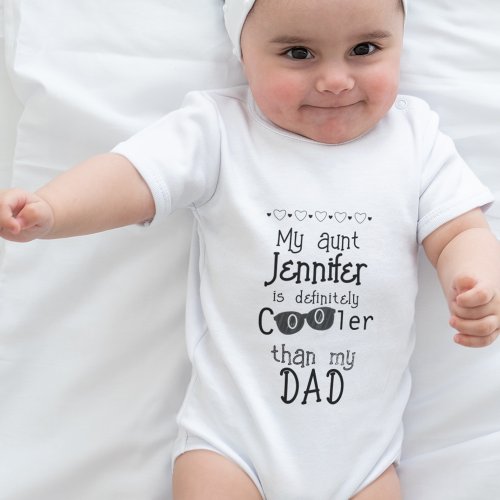 Sweet Humorous New Nephew Niece Gift From New Aunt Baby Bodysuit