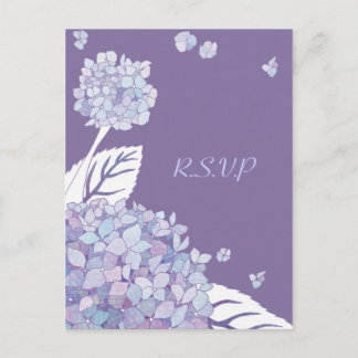 Sweet Hydrangeas: Wedding Response Postcards