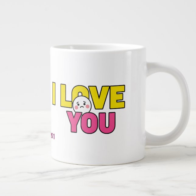 Sweet I Love You Graphic for Gifts and Apparel Giant Coffee Mug (Right)